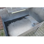 Roestvrij stalen wasbak, wastafel. 240 liter inhoud. Gebruikt
